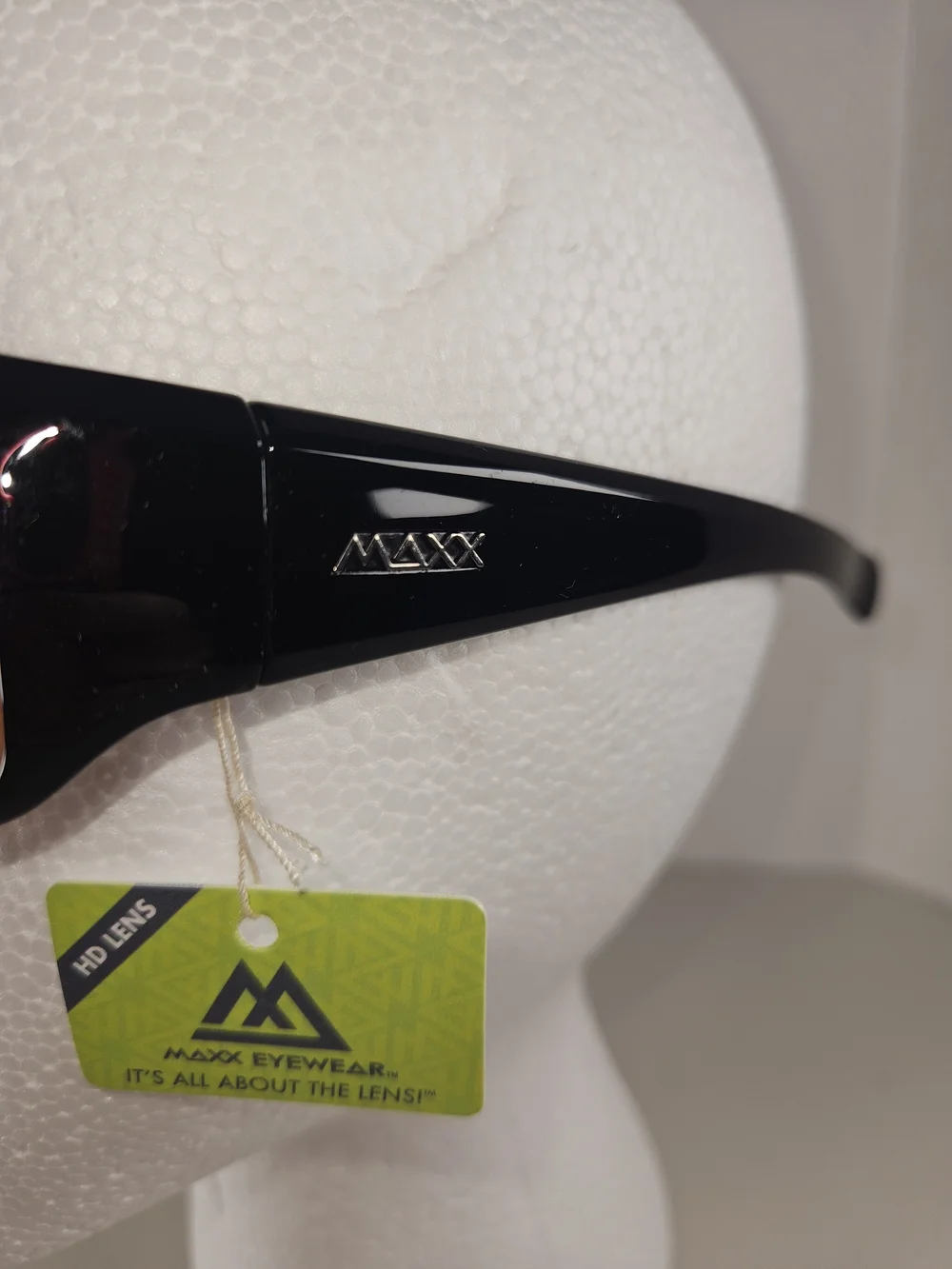 Maxx Major Sport Golf Motorcycle Riding Sunglasses Black with High Def Amber Len
